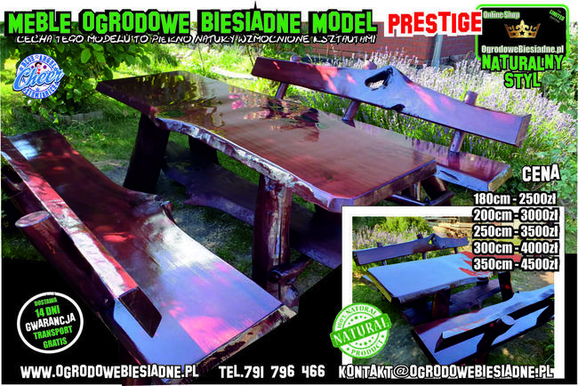 Meble ogrodowe z drewna biesiadne z dostawą