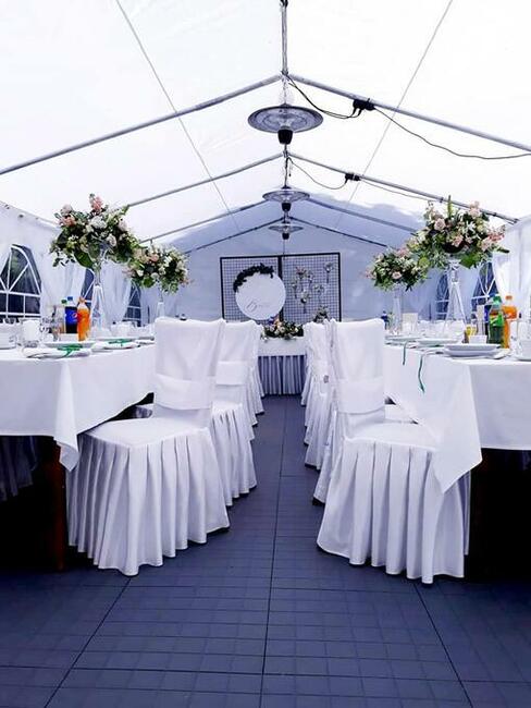 Wynajem namiotów, stołów, krzeseł, obrusy, dekoracje, namiot