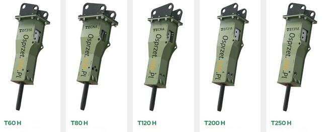 Młot wyburzeniowy TECNA-T120H hydrauliczny, do koparki