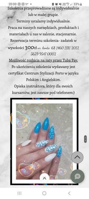 Kurs paznokcie Pruszków Porto