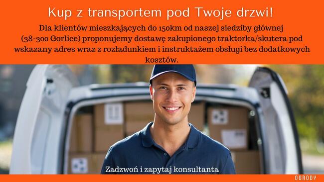 Traktorek ogrodowy Kosiarka OM84/12,5KM Raty Dowóz