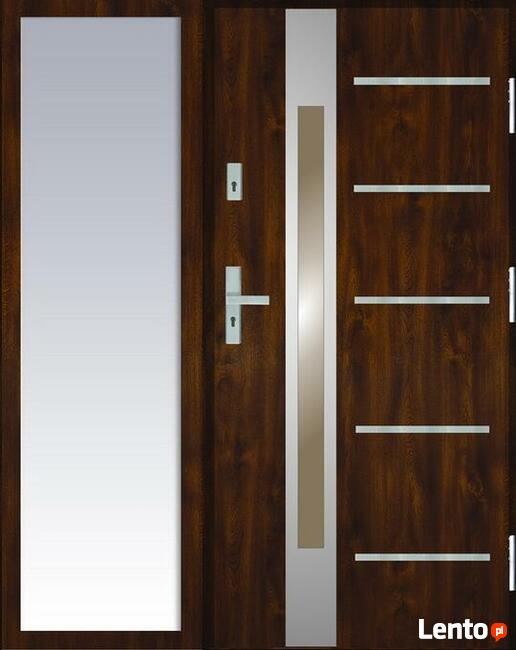 Polskie ciepłe drzwi wejściowe z doświetlem czyste powietrze