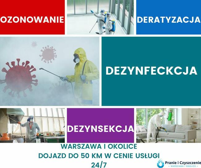 Dezynfekcja, dezynsekcja, deratyzacja, ozonowanie - Warszawa