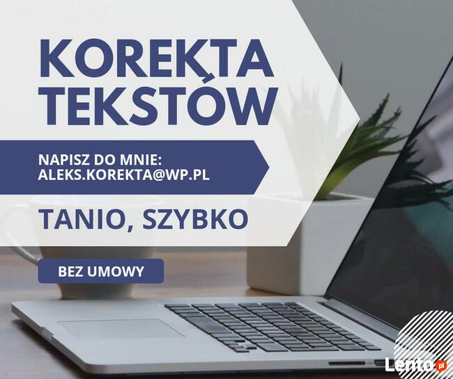 Korekta tekstów - referaty, rozprawki, artykuły