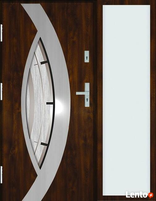 Polskie ciepłe drzwi wejściowe z doświetlem czyste powietrze