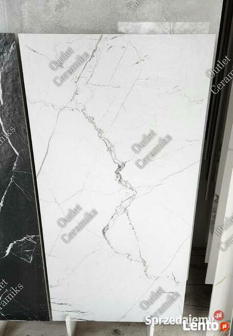 Płytki łazienkowe białe gres120x60 marmur Marmo white Cerrad