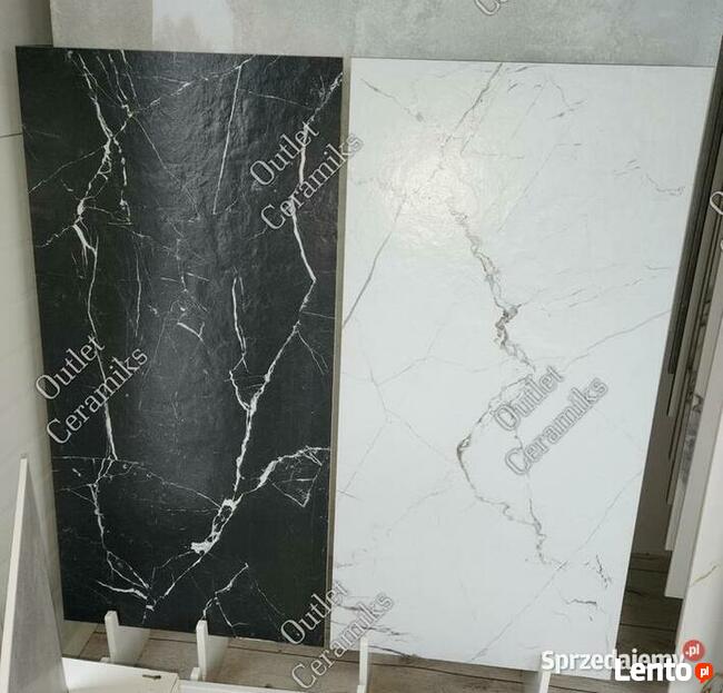 Płytki łazienkowe białe gres120x60 marmur Marmo white Cerrad