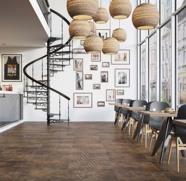 Płytki Apenino rust podłogowe ścienne miedziane 60x60 Cerrad