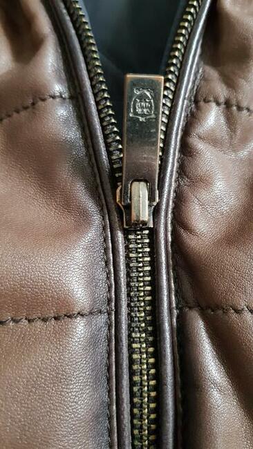 *Massimo Dutti* pikowana kurtka skóra - dwustronna 2w1