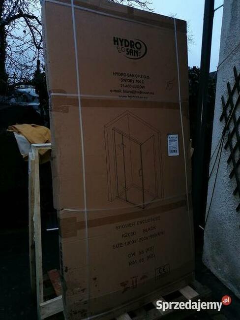 Kabina prysznicowa 120x100 profil czarny