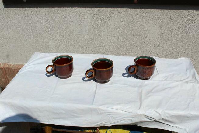 Filiżanki ceramika Pruszków 3 sztuki PRL