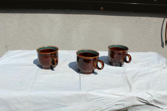 Filiżanki ceramika Pruszków 3 sztuki PRL