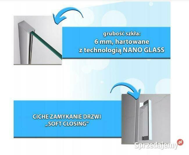 Kabina prysznicowa 120x100 profil czarny