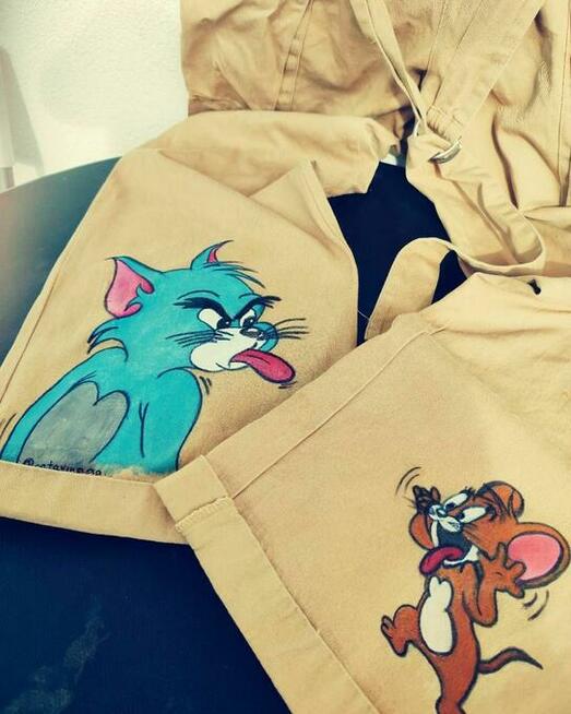 Pomysł na prezent ręcznie malowane kurtki katany jean custom