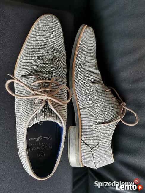 BUGATTI Eleganckie półbuty Rozm44 Skóra naturalna Super stan