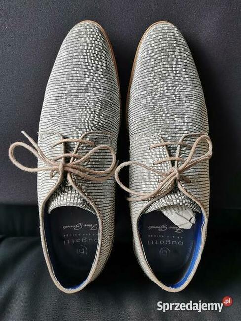 BUGATTI Eleganckie półbuty Rozm44 Skóra naturalna Super stan