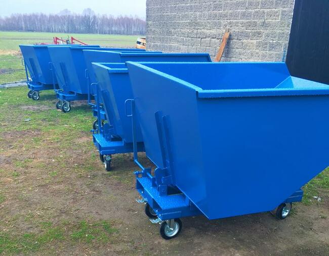 Koleba, pojemnik, kontener samowyladowczy 1m3 z CE+GWARANCJA