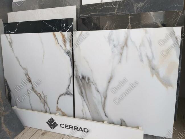 Płytki łazienkowe marmur biały złoty Calacatta gold 60x60