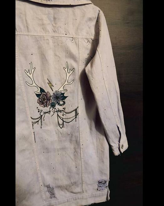 Pomysł na prezent ręcznie malowane kurtki katany jean custom