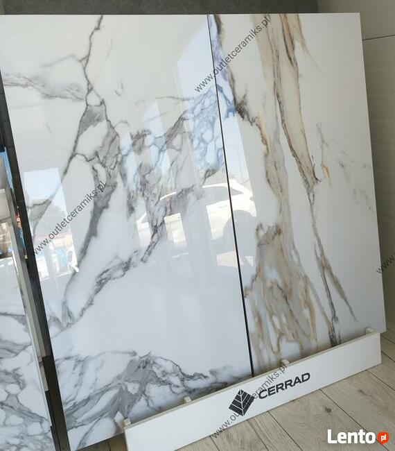 Płytki łazienkowe marmur Calacatta gold 120x60