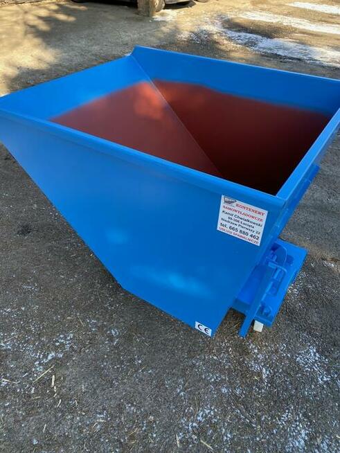 Kontener samowyładowczy, koleba uchylna, pojemnik, szufla1m3