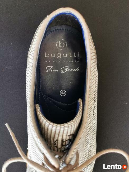 BUGATTI Eleganckie półbuty Rozm44 Skóra naturalna Super stan