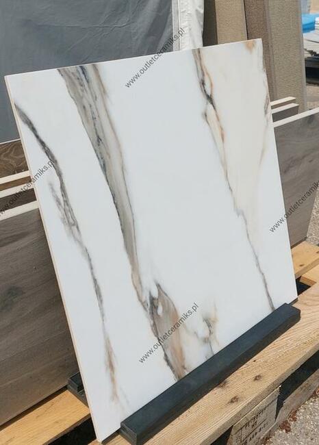 Płytki łazienkowe marmur biały złoty Calacatta gold 60x60