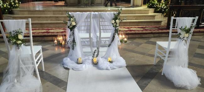 DEKORACJE ŚLUBNE KOŚCIOŁA Hapart-decor