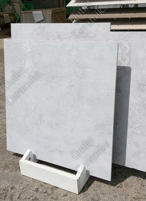 Softcement white 60x60 płytki łazienkowe szary beton