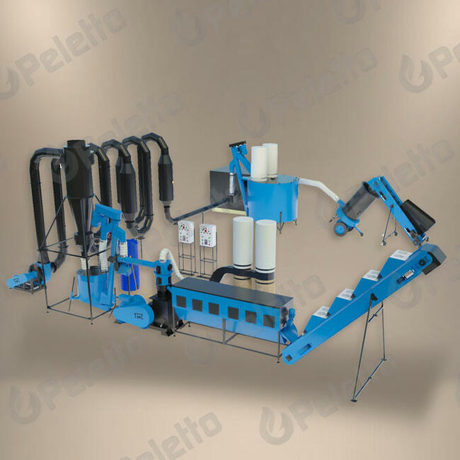 Linia do produkcji pelletu z mokrej trociny PELETON 450kg/h