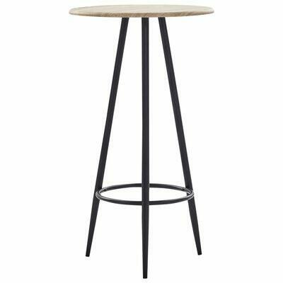 vidaXL Stolik barowy, kolor dębowy, 60 x 107,5 cm, MDF