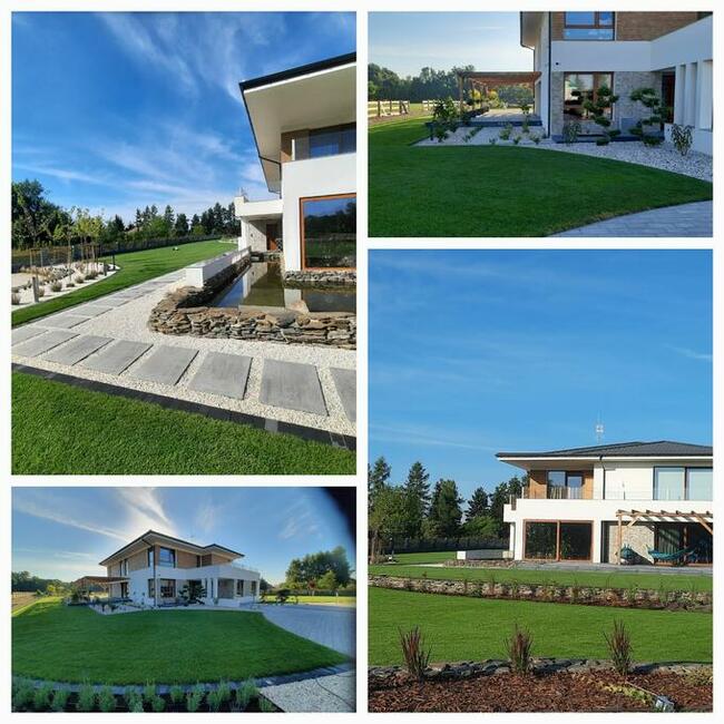 Mycie kostki elewacji nawadnianie trawa trawnik taras ogród