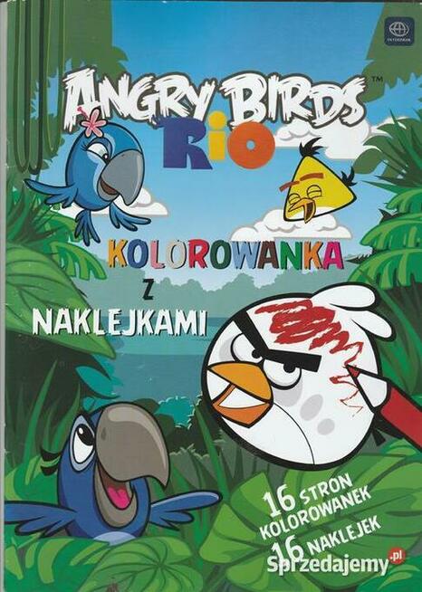 Angry Birds Rio kolorowanka + naklejki