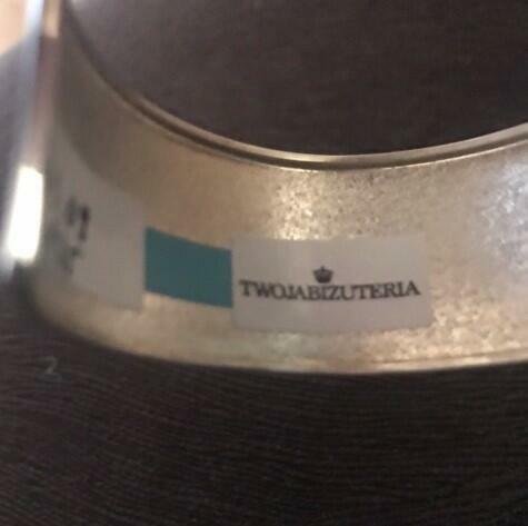 Srebrna bransoleta szeroka, gładka wykonana z polerowanego s