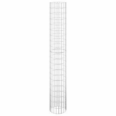 vidaXL Okrągły słup gabionowy, galwanizowana stal, Ø30x200 c