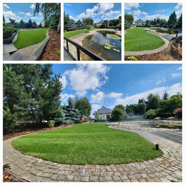 Mycie kostki elewacji nawadnianie trawa trawnik taras ogród