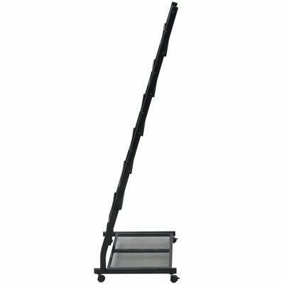 vidaXL Stojak na gazety/czasopisma 47,5x43x133 cm czarny A4