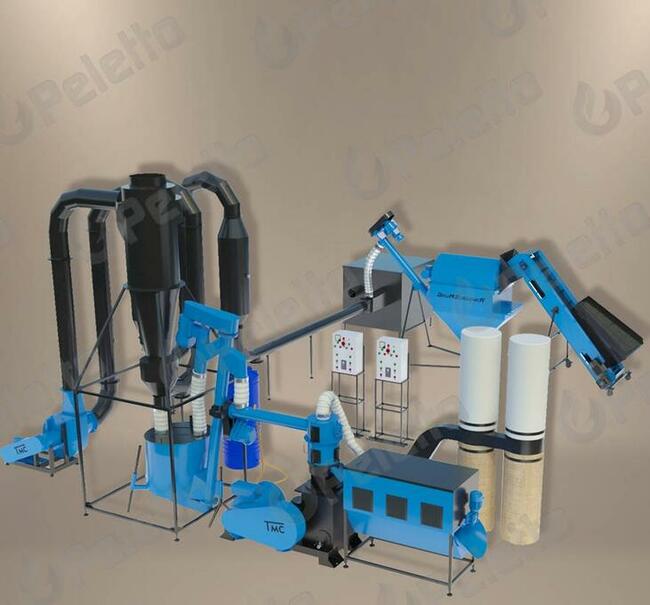 Linia do produkcji pelletu z mokrej trociny PELETON- 3000 MT