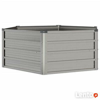 vidaXL Donica ogrodowa, szara, 129x129x45 cm, stal kortenows