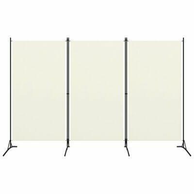 vidaXL Parawan 3-panelowy, kremowy, 260 x 180 cm