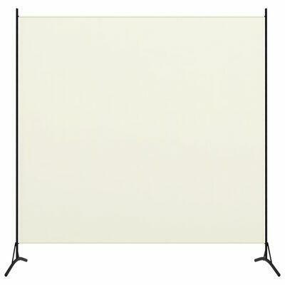 vidaXL Parawan 1-panelowy, kremowy, 175 x 180 cm