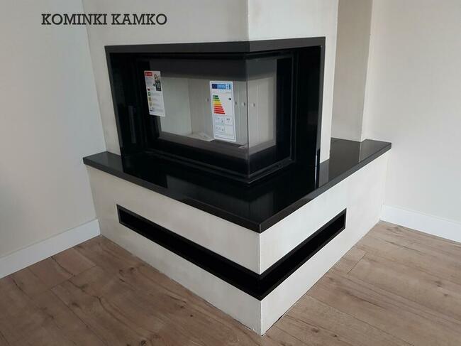 Kominki Kominki!!! wkład narożny Simple S BS z zabudową.