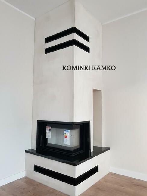 Kominki Kominki!!! wkład narożny Simple S BS z zabudową.