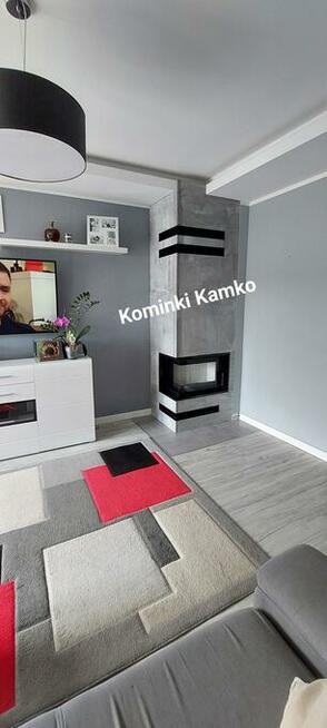 Kominki Kamko - wkład narożny Simple S BS z zabudową.