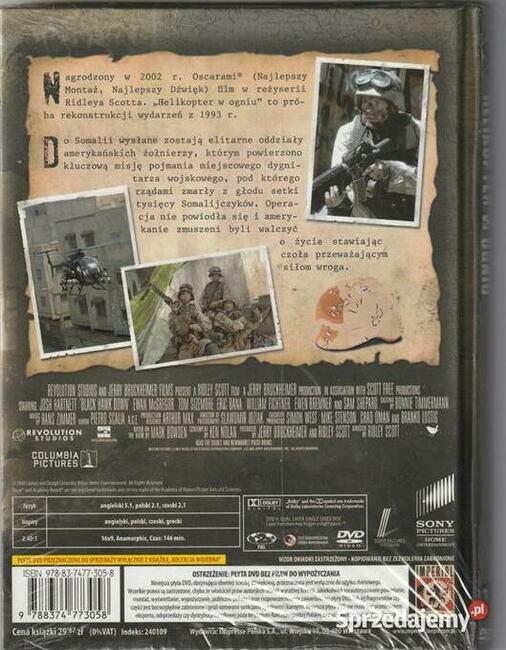 Helikopter w ogniu reż.Ridley Scott DVD
