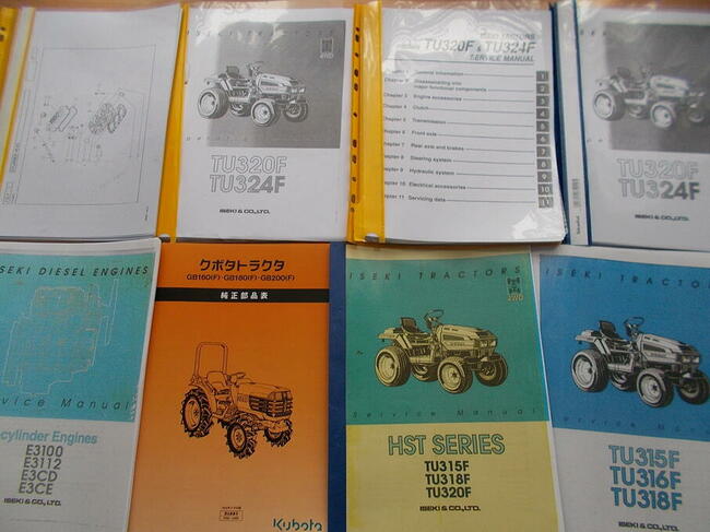 katalogi japońskich traktorkow kubota iseki