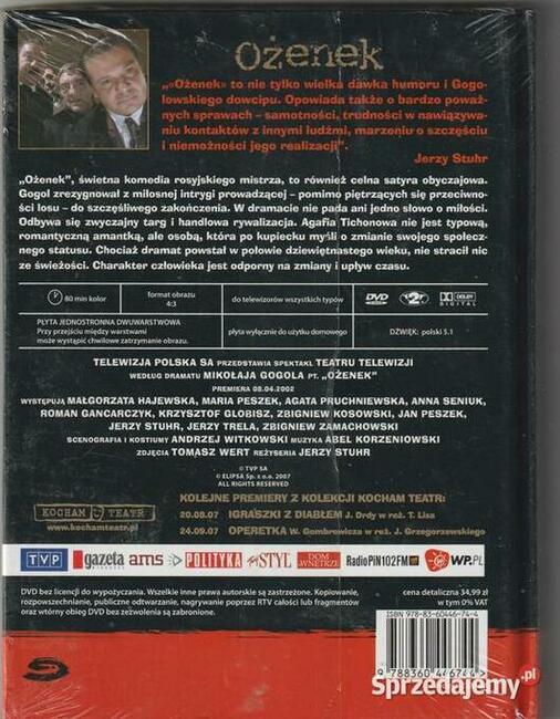 Ożenek Zamachowski Stuchr Teatr TV DVD