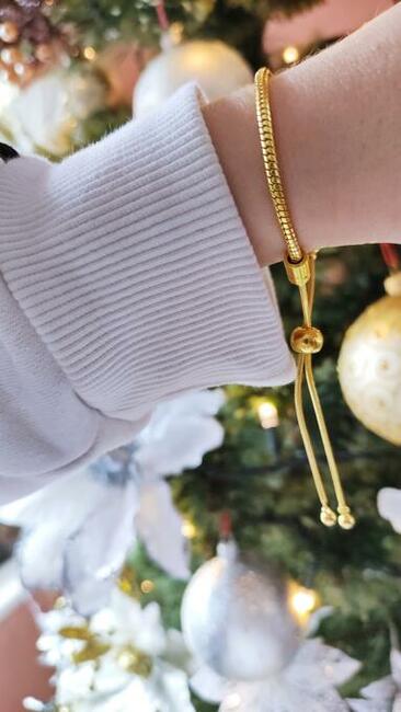 Bransoletka pandorka regulowana ZŁOTA do charmsy zawieszki