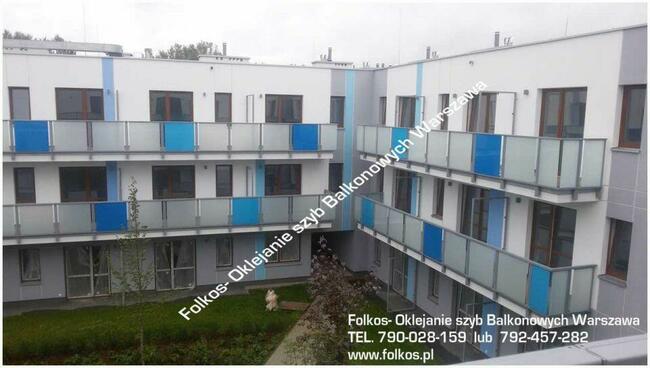 Oklejanie szyb balkonowych Warszawa -Folie na Balkony Wwa