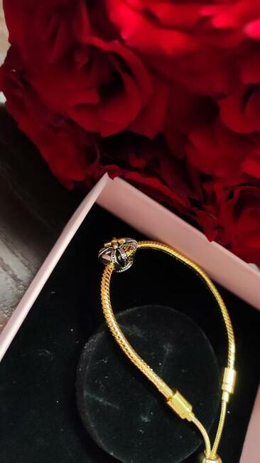 Bransoletka regulowana modułowa z zawieszką Charms Korona